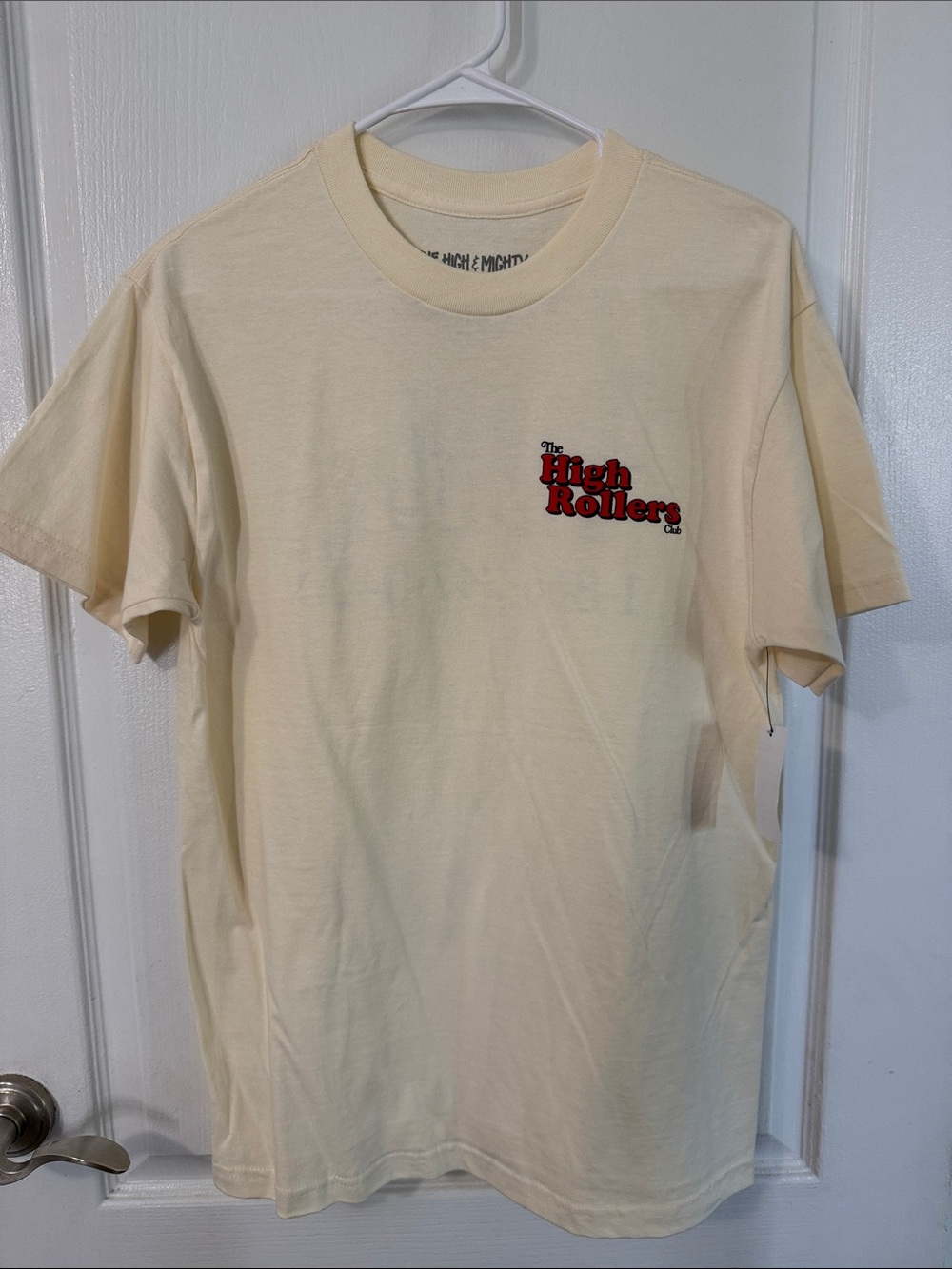 Men's THE HIGH & MIGHTY Cream Graphic Crewneck T-Shirt